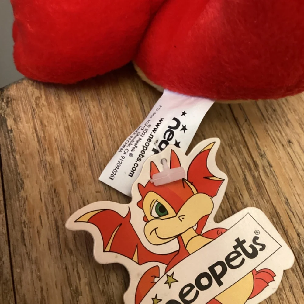 NEW 2002 Neopets Scorchio 8" Plush Red Dragon Stuffed Animal Vintage - Picture 4 of 10